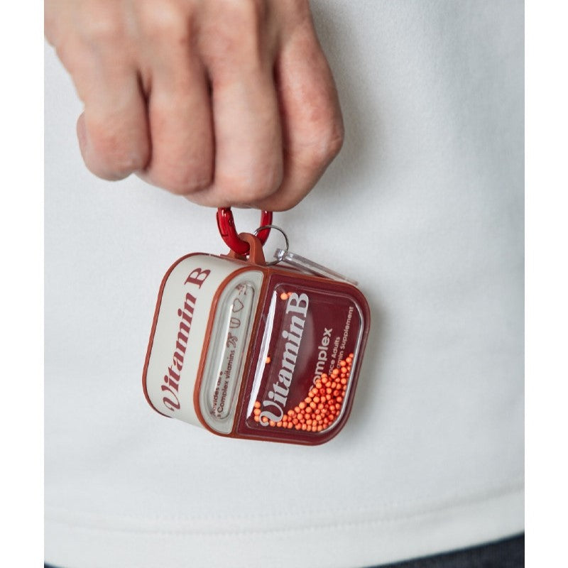 Vitamin B Supplement Red Pill Case for AirPods