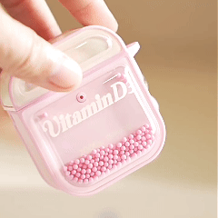 Vitamin D3 Supplement Pink Pill Case for AirPods